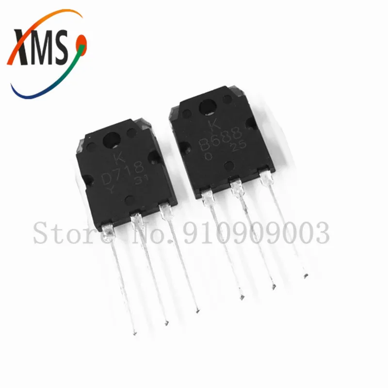 2pais ( 2pcs 2SD718 + 2pcs 2SB688 ) TO3P D718 + B688 TO-3P