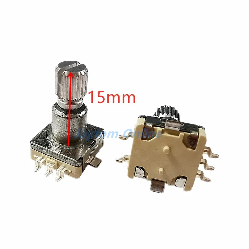 1pc EC11 Rotary Encoder Code Switch With Push Button30 Position 360 Degree Infinite Rotation SMD 5pin Plum Shaft