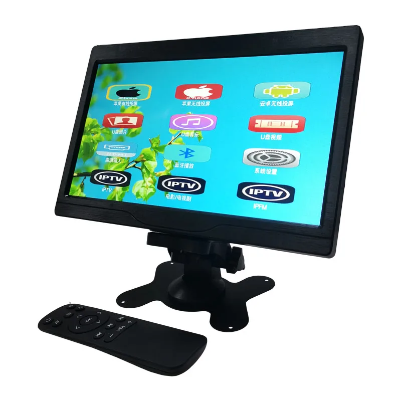 10.1 Inch Iptv Bluetooth Uitzending Tv Usb Wifi Android Apple Projectie Lcd Tv Monitor