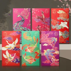 (48/6 pieces/lot) New Year Red Pocket Hot Stamping Creative Red Bag Spring Festival Marriage Birthday Red Envelopes
