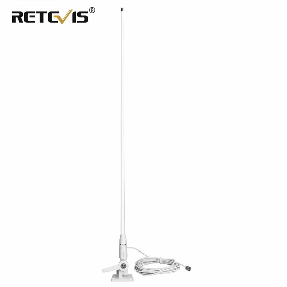 RETEVIS MA06 Omni-Directional Anti-corrosion Fiberglass VHF Antenna SL16-J for VHF Marine Radio Retevis RA27 Fishing Boat Yacht