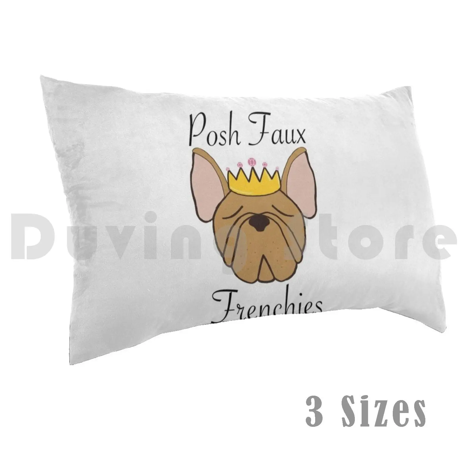 Posh Faux Frenchies Pillow Case Printed 35x50 Posh Dog French Bulldog Frenchie