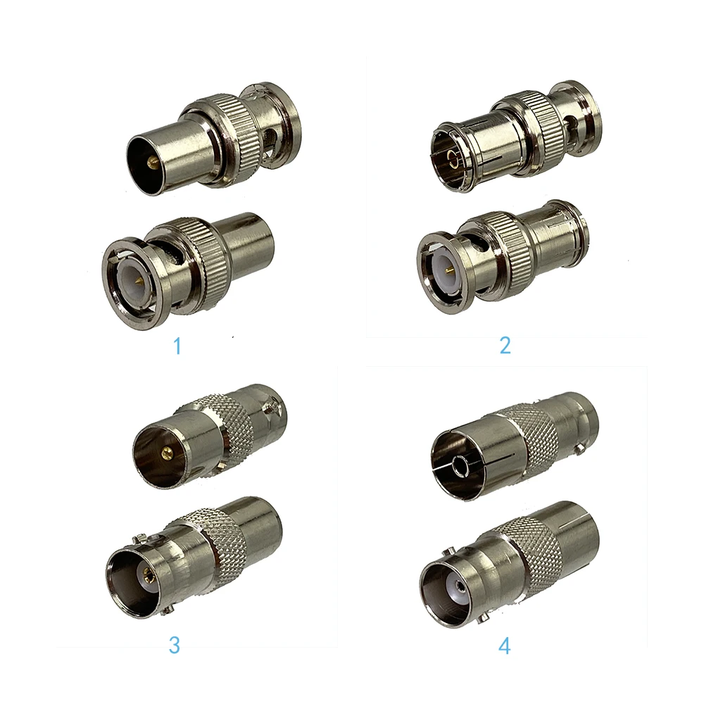 1pcs Connector Adapter BNC to IEC PAL DVB-T Male Plug & Female Jack RF Coaxial Converter Wire Terminal New Brass