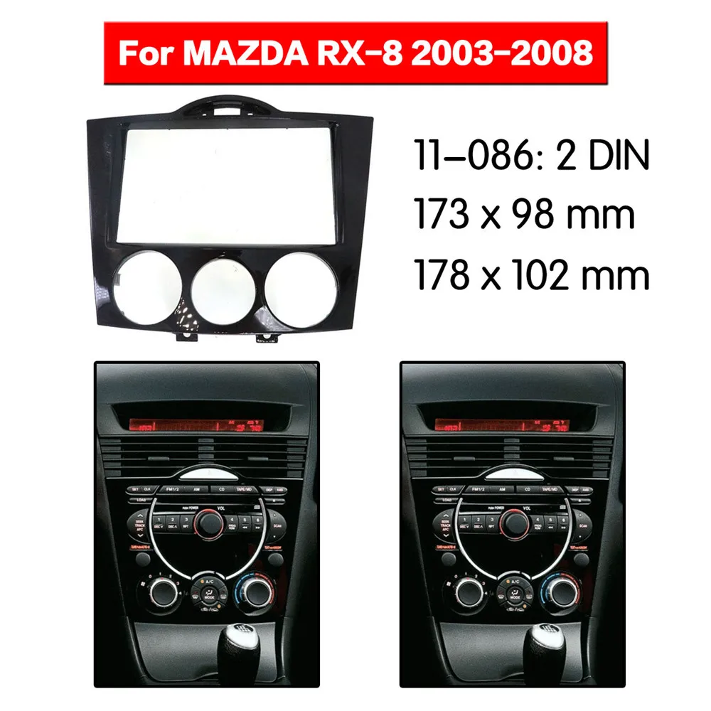 

For Nissan Teana 2DIN 2008-2012 Stereo Radio Surround Fascia Facia Panel Dash Mount Kit Fascia Adapter Cover 11-086