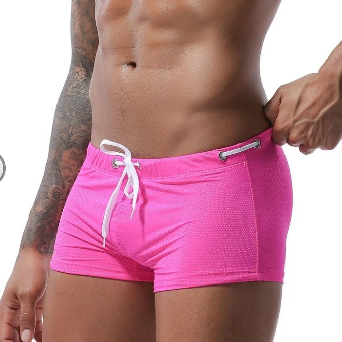 Sexy Swimwear Men Swimming Trunks Mens Swim Trunk Boxer Shorts Male Bikini Swimsuit Surf Bathing Suit Water Sport Wear Short