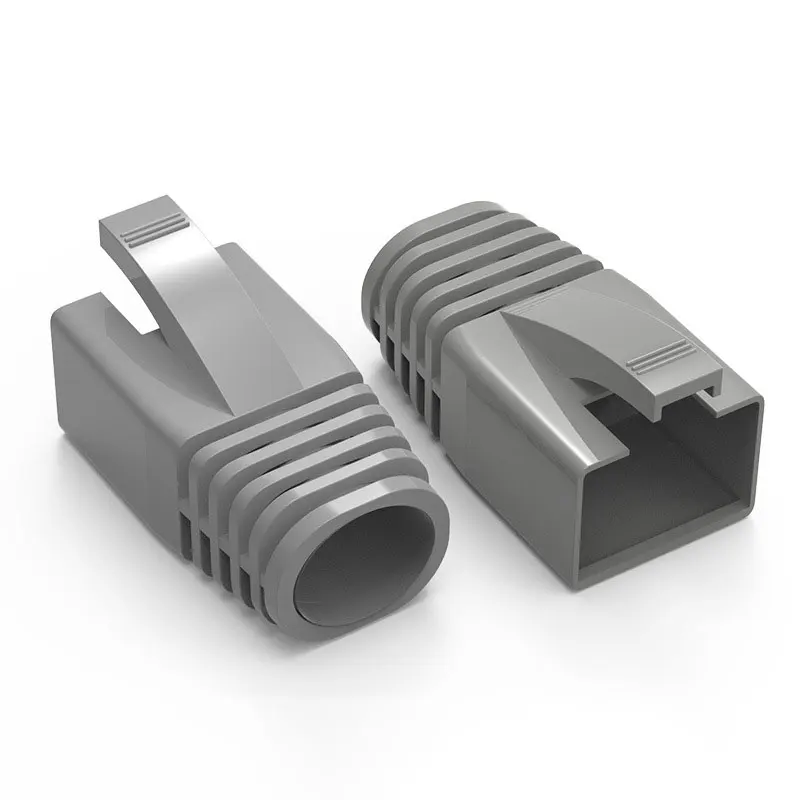 ZoeRax 50 Stück RJ45 Ethernet-Netzwerkkabel-Zugentlastungshülsen, Kabelstecker-Abdeckungen für CAT8, CAT7, CAT6A (Außendurchmesser: 7,0 mm ~ 8,5 mm) – Detail 10