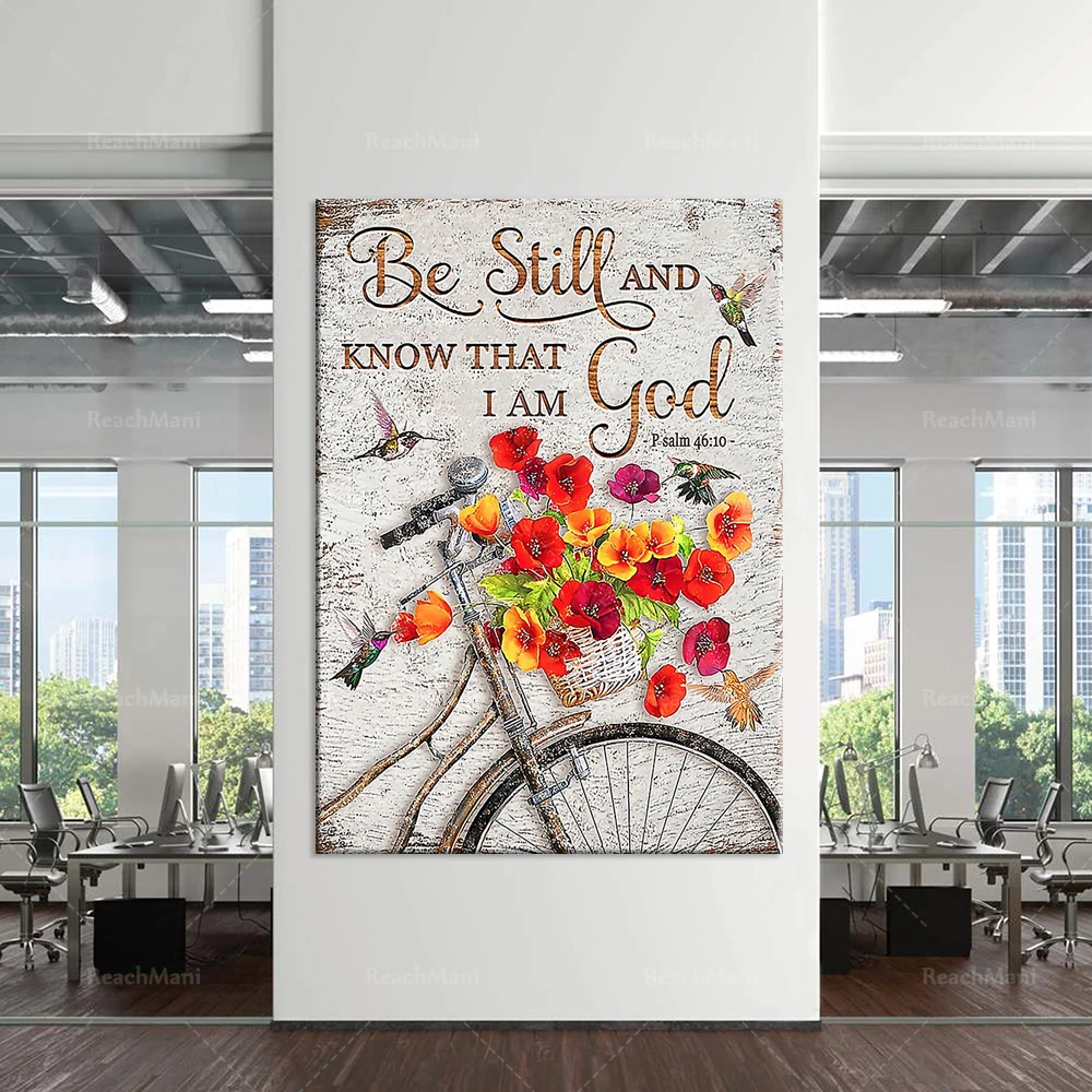 Be Still and Know I Am God Poster, Believe In God, Easter Wall Decor, Proud Christian Home Decor