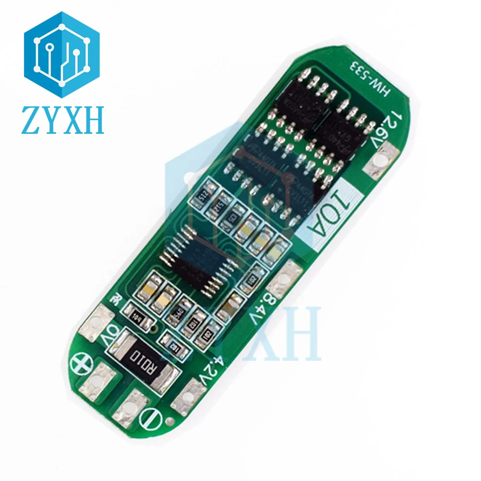 BMS 3S 10A 11.1V 12V 12.6V 18650 Li-ion Lithium Battery Charger Board Short Circuit/Overcurrent Protection For Power Bank/Drill