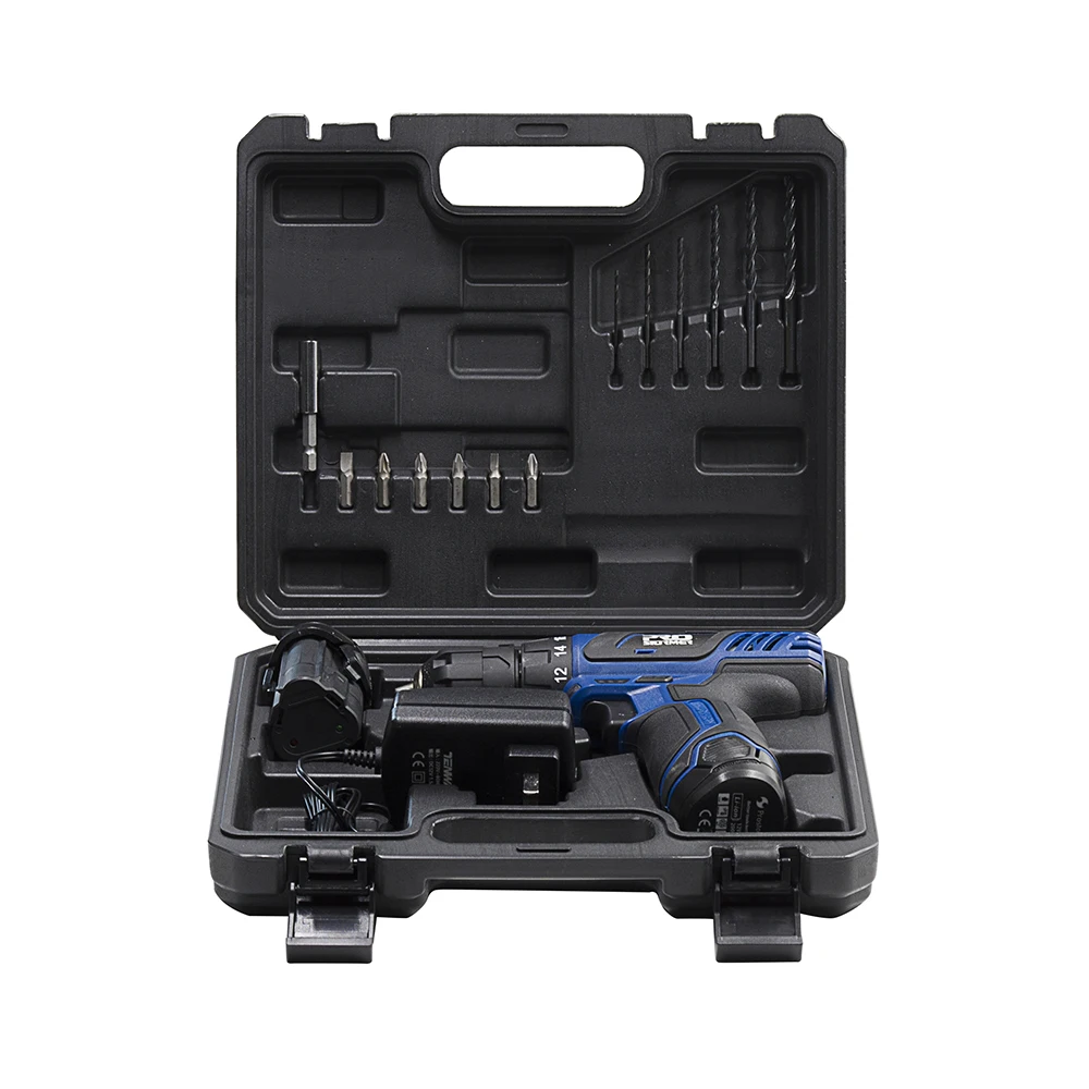 PROSTORMER BMC Plastic Box Tool Case for 12V Cordless Drill/Screwdriver/Wrench include 13 Screwdriver bits not include drill