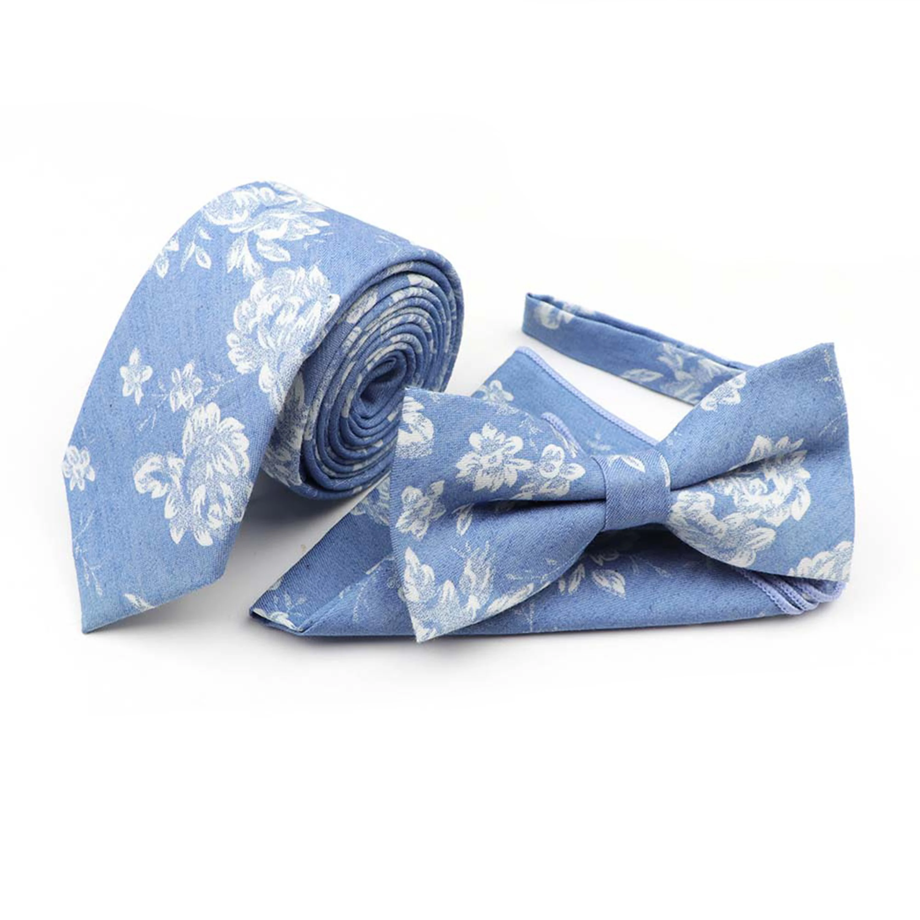 

Fashion Floral Pocket Square Bow Tie Ties men tie set 100% Cotton Gentlemen Wedding Evening Party Gift