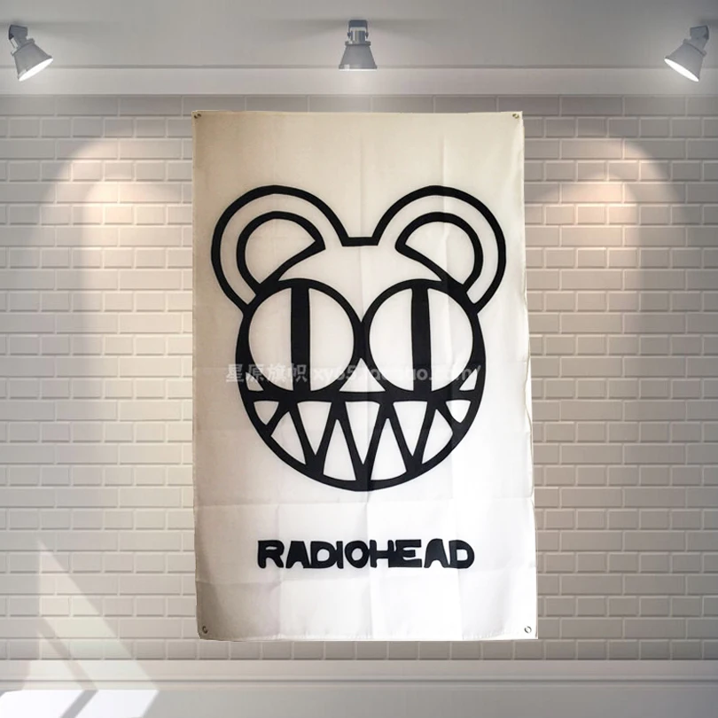 

"Rock" 56X36 inches large banner retro rock band logo poster cloth painting Bar Cafes hostel home decor