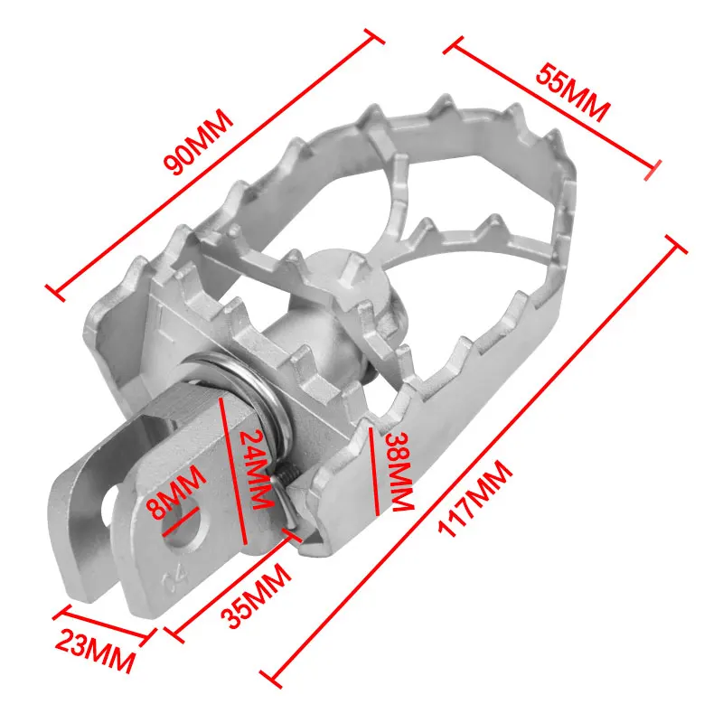 Motorcycle Wide Foot Pegs Pedals Rest Footpegs For SUZUKI V-Strom 650 DL250 DL650 DL1000 DL1050 GW250