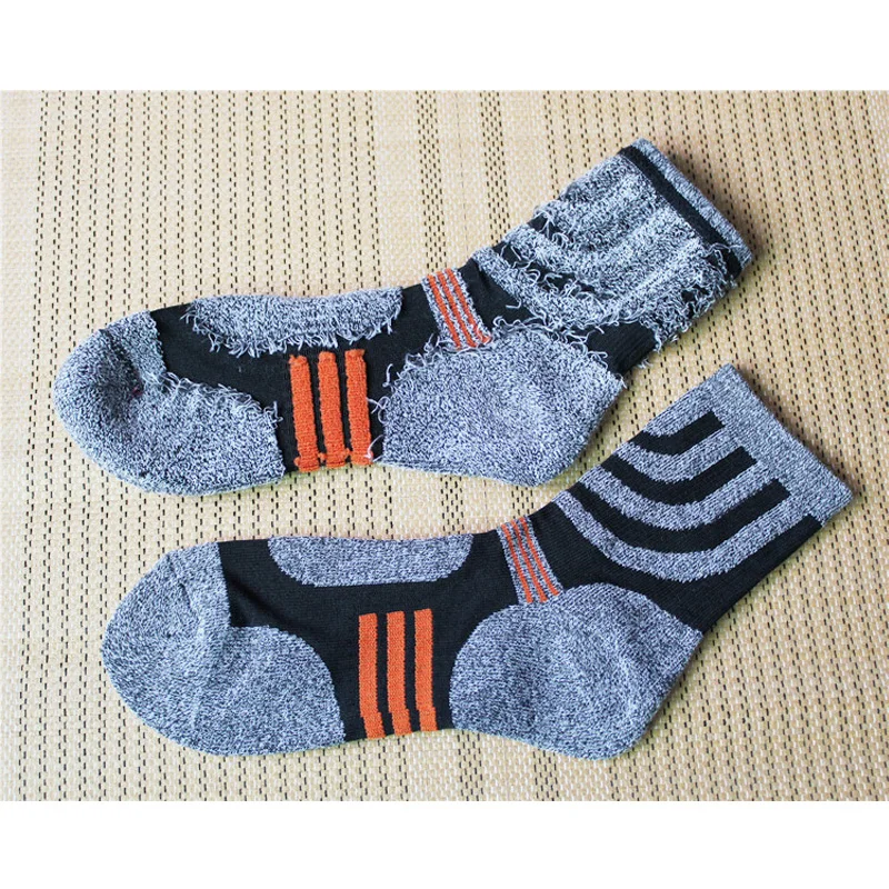 Coolmax-calcetines de compresión de algodón para hombre, medias de felpa para correr, fútbol, deporte al aire libre, baloncesto, ciclismo y viajes,