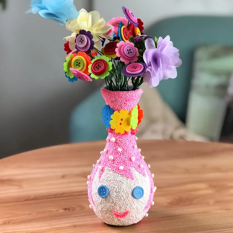 Taste Bouquet Knutselen Kinderen Schneeflocke Schlamm Vase kinder Spielzeug Handwerk Kinder Diy Handgemachten Materialien Heißer Verkauf Kreative Geschenke