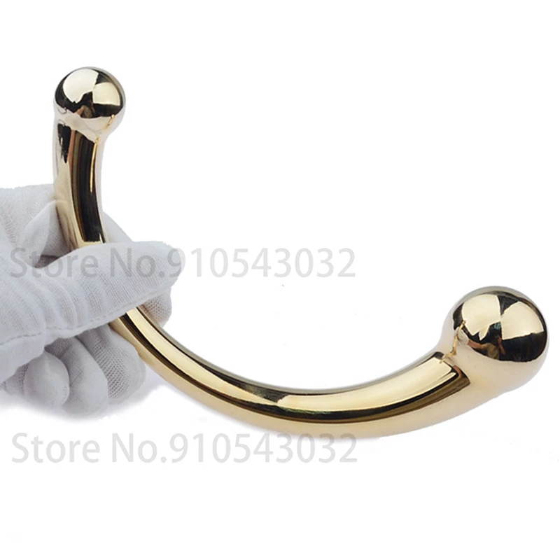 S/L Metal Anal Dildo Vaginal G Spot Prostate Massager Double Head Anal Beads Butt Plug Unisex SM Insert Sex Toys For Men Women