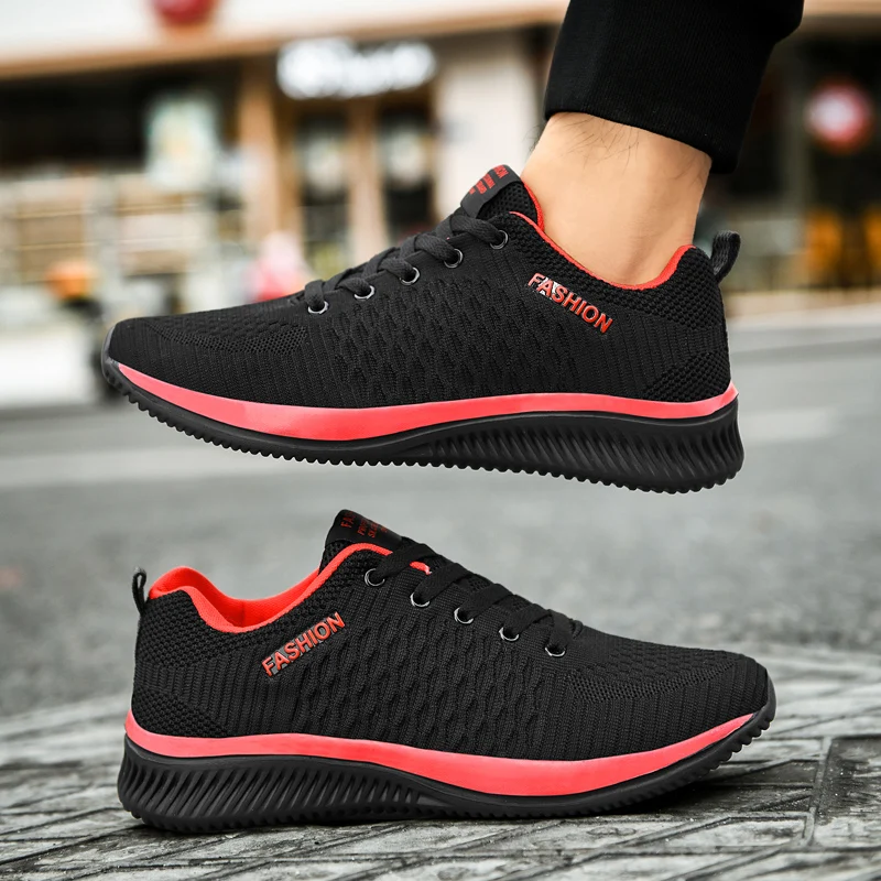 

Hot Sale Black Sneakers Men Cheap Shoes Big Size 38-47 Lightweight Low cut Mesh Breathable Casual Shoes Men zapatillas de hombre