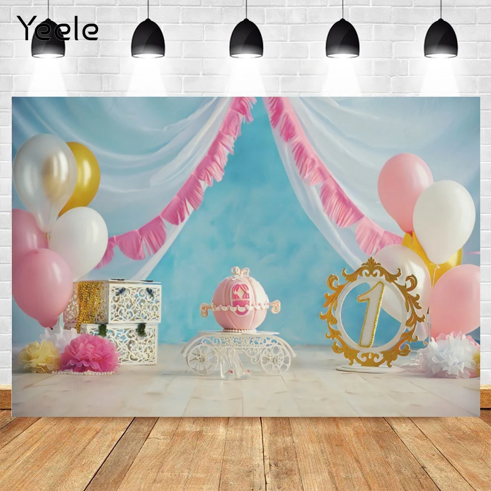 

Yeele Newborn Baby 1st Birthday Balloon Tent Portrait Party Backdrop Photography Background Photocall Photo Studio Photophone