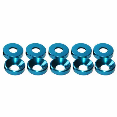 20 Stück M2 M3 M4 M5 M6 Aluminium bunt eloxiert Senkkopfschraube Unterlegscheiben Dichtung rot/grau/tiefblau/schwarz/lila