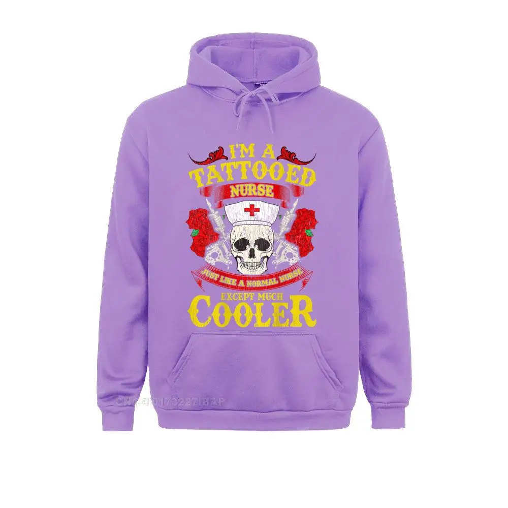 I'm a Tattooed Nurse Women Cooler Skull Roses RN LPN Gift Sweatshirts for Male VALENTINE DAY Hoodies Casual Hoods New