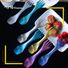 Camping spork with fork and knife #6