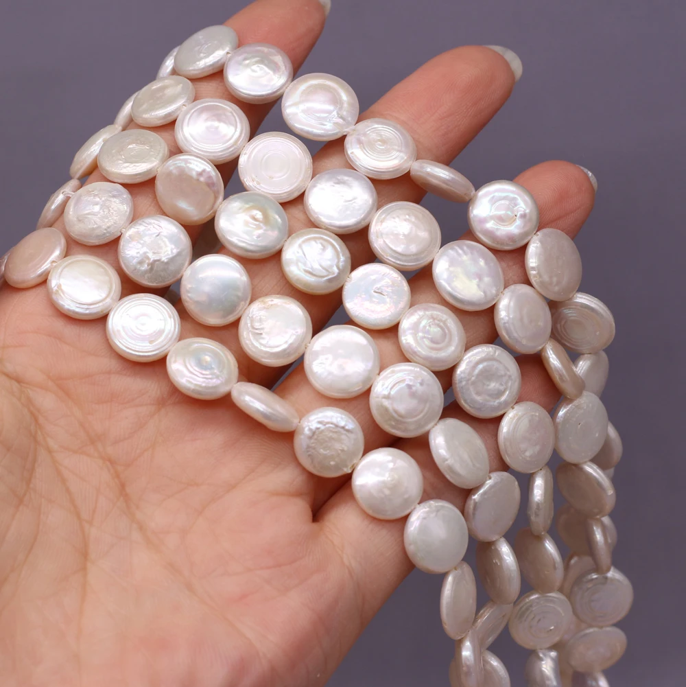 Hot Selling Natural Freshwater Pearl Beaded Irregular White Buttons DIY for Making Jewelry Accessories 11-12mm
