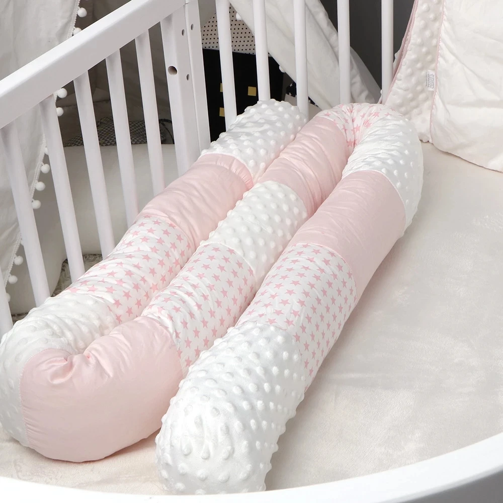 Neugeborenen Baby Bett Krippe Stoßfänger Lange Kissen Für Kleinkind Schlaf Kissen Bett Zaun Kinder Zimmer Bettwäsche Protector