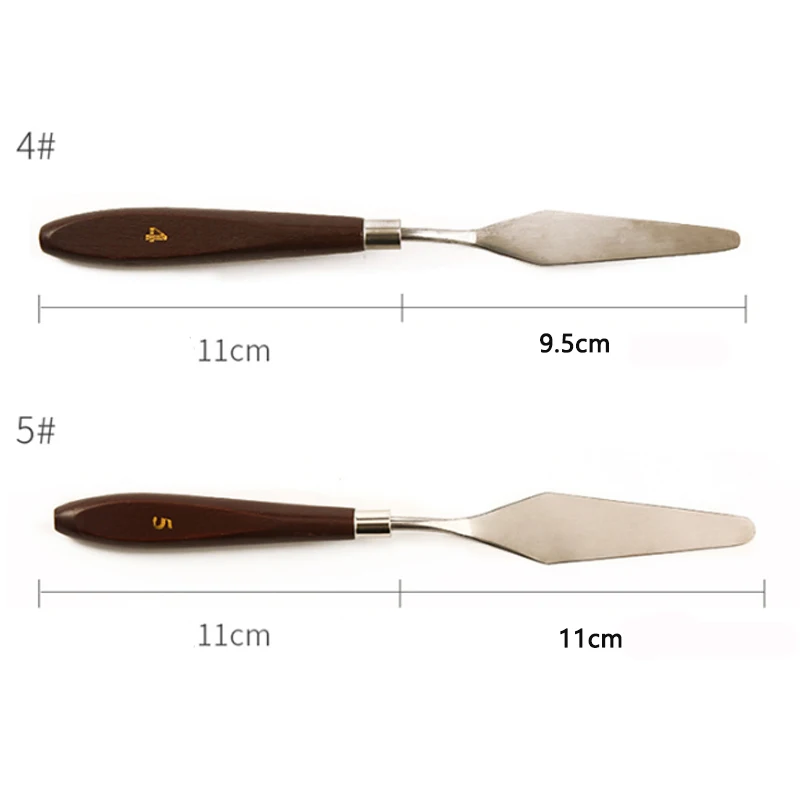 5pcs Metal Spatula Set Oil Painting Paint Scrapers Calligraphy Palette Spatula Art Craft Perfect Artist Painting Accessories