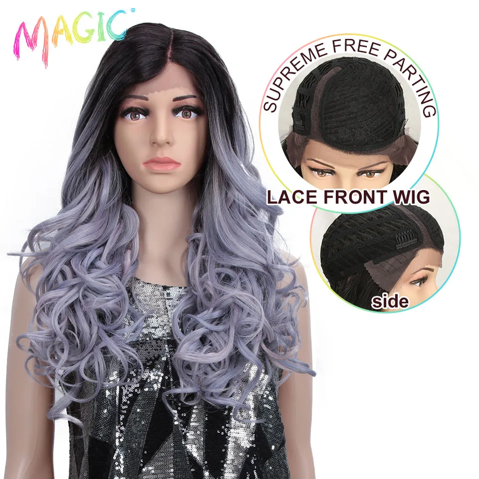 Magic Synthetic Lace Front Wig Long Wavy Lace Front Wig 22\