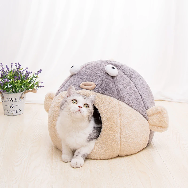 Imagem -02 - Soft Cozy Bed For Pet Cave Products For Cats Poleiro Tent Acessórios para Dormir Niche Chat Katzenbett Cat Cave