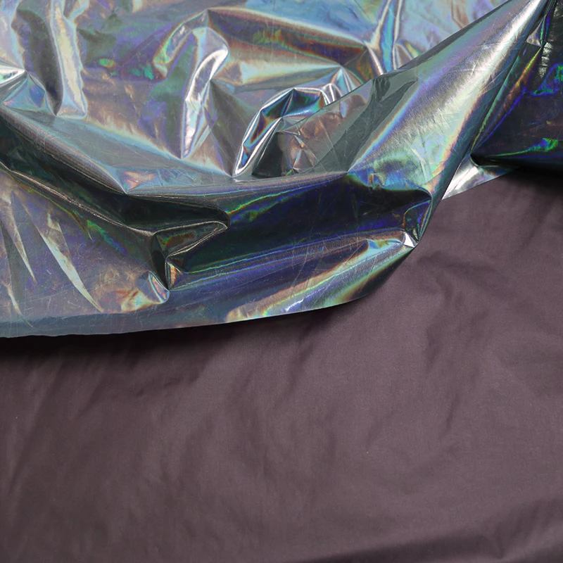 100 cm * 145 cm hochwertiges, dünnes, leichtes Nylongewebe, hochdichtes, laserglänzendes Taftmaterial für Winterjacken – Detail 16