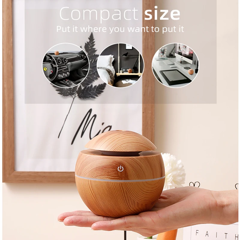 แบบพกพา Air Humidifier อัลตราโซนิกน้ำมันหอมระเหยน้ำมัน Diffuser Sprayer USB Cool Mist Sprayer ที่มีสีสันสำหรับรถบ้าน