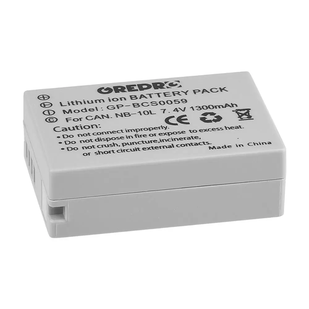 1300mAh NB-10L NB10L Battery + NB 10L Battery Charger with USB and Type C Port for Canon G1X G15 G16 SX40HS SX50HS SX60HS SX40