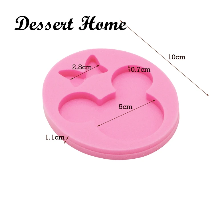 DY0075 DIY epoxy resin molds Mouse head and bow shape silicone mold for keychains Jewelry Making Accessories Tools