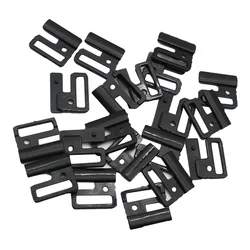 20pcs/10 Sets Useful Black Plastic Hook Snap Bra Clasps Bikini Slider Buckles for Sewing Underwear Wedding Dress Supplies