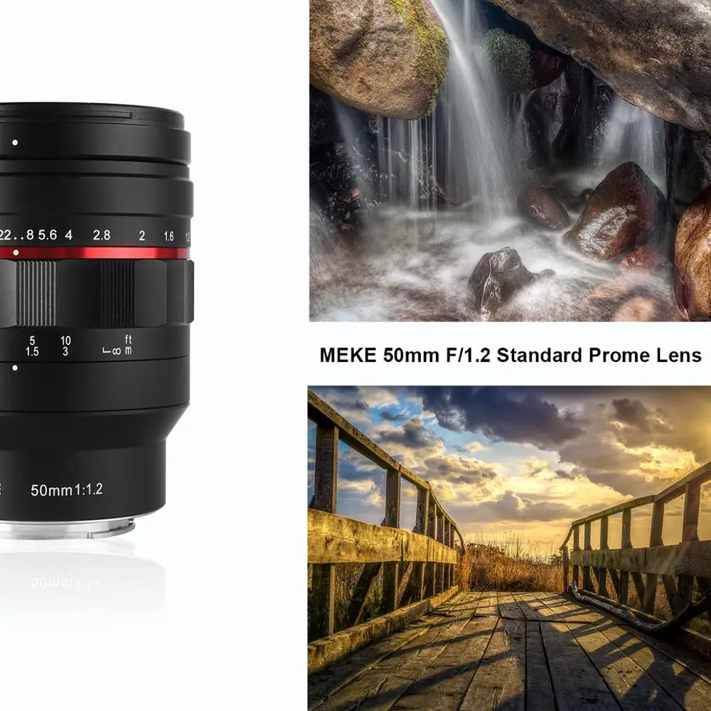 Meike 50mm F1.2 Large Aperture Full Frame Manual Focus Lens For Sony E Mount/ Nikon Z mount/ Canon EF/L  Mount cameras