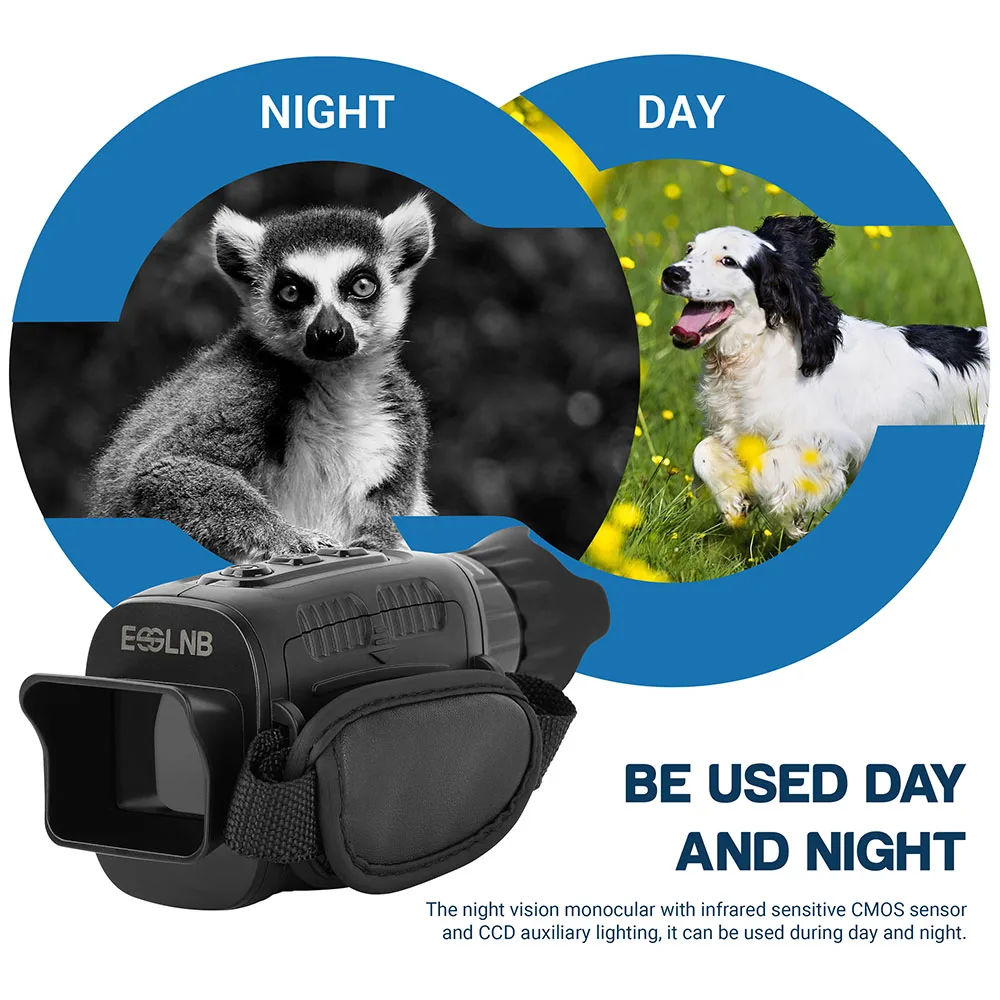 3-12X Monocular Night Vision Golgge with 1.5" TFT LCD 7 Grades IR 960P Camera Video Recorder 32G SD Card 200m View