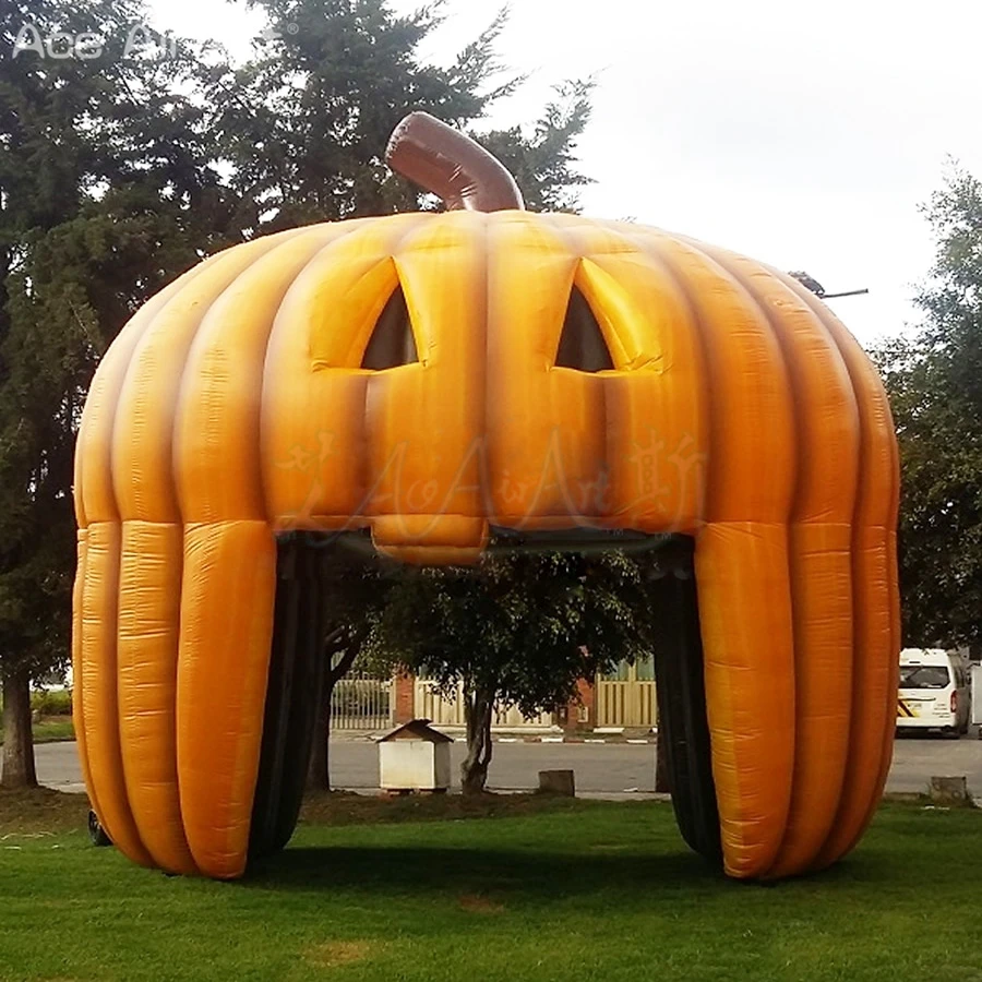 

5.6m×6m Personalized Giant Outdoor Halloween Inflatable Pumpkin Tunnel For Festival Event Supplies Props Made By Ace Air Art