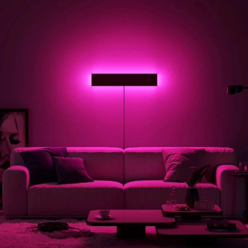 Nordic RGB LED Wall Lamps for Home Colorful Decoration Bedroom Wall Lamp Remote Control Kitchen Home Art Indoor Lighting Fixture