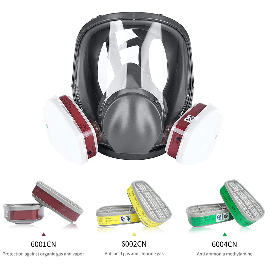 Mask 6800 Chemical Respirator Full Face Organic Acid Ammonia Steam Against Spray Formaldehyde Painting Mask Separate Filters