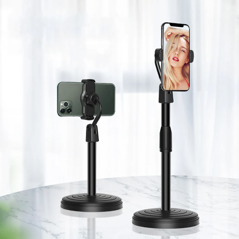 Universal retractable support for live mobile phone desktop stand, for live streaming, Youtube videos