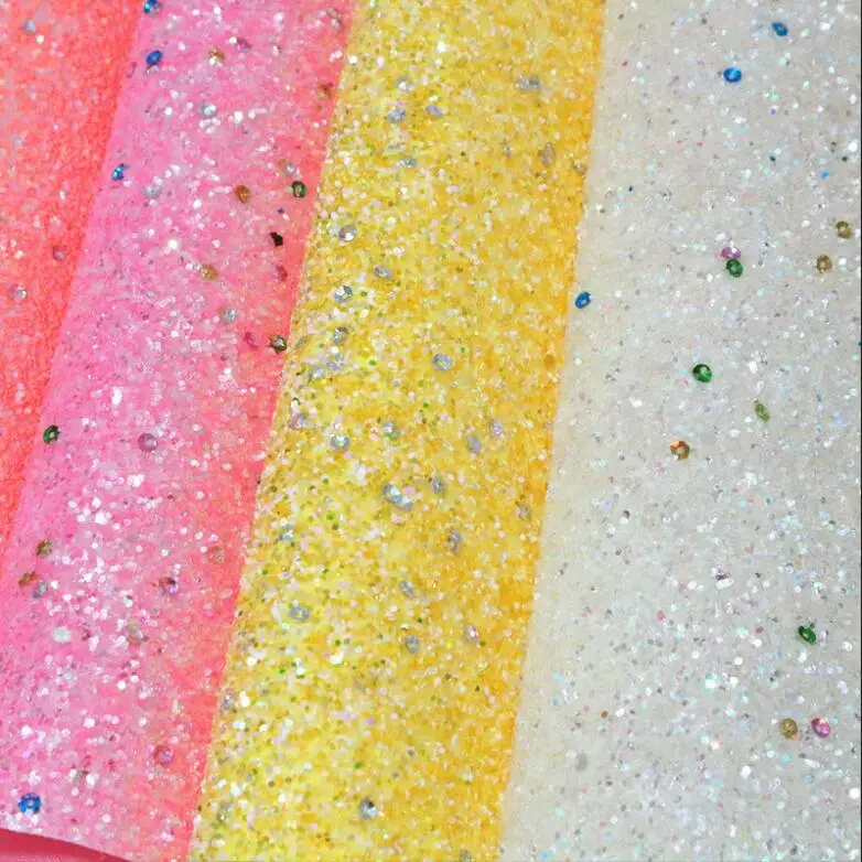 1PCS 21X29cm Glitter Synthetic Leather Faux Leather Fabric For Handmade Bags DIY Hairbows DIY Material