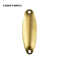 Countbass 50pcs Brass Slim Salmon Fishing Spoon Blanks Size 1/8oz 3.7g, Bass Pike Lure Baits