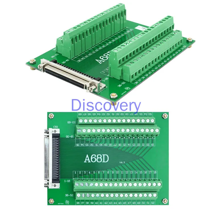 Papan Terminal 68-Core A68D dengan Kabel 68-Core, Papan Terminal Pendukung Kartu Menangkap
