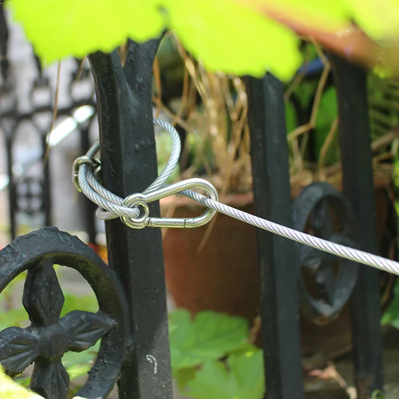 Corda de fio de aço inoxidável 304, trela de chumbo para cães, cabo de ligação para animais de estimação, varal com revestimento de PVC
