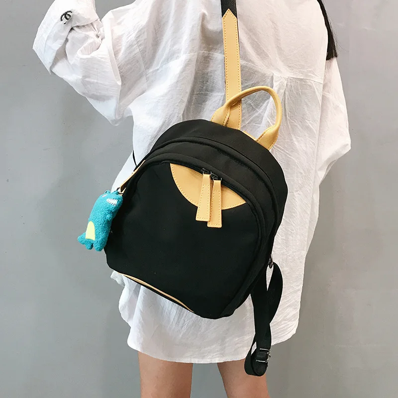 Ladies backpack new Korean version of the tide fashion casual wild backpack female mini backpack hit color waterproof small bag