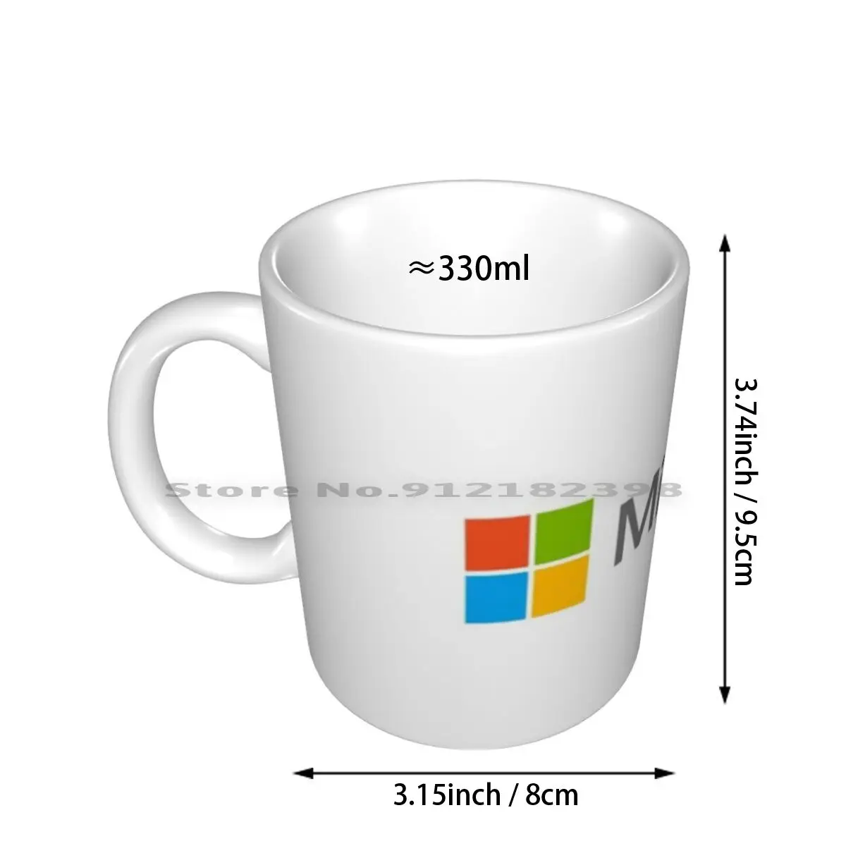 Microsoft Logo Ceramic Mugs Coffee Cups Milk Tea Mug Microsoft Azure Logo Tech Multiple Sclerosis Enterprise It Technology