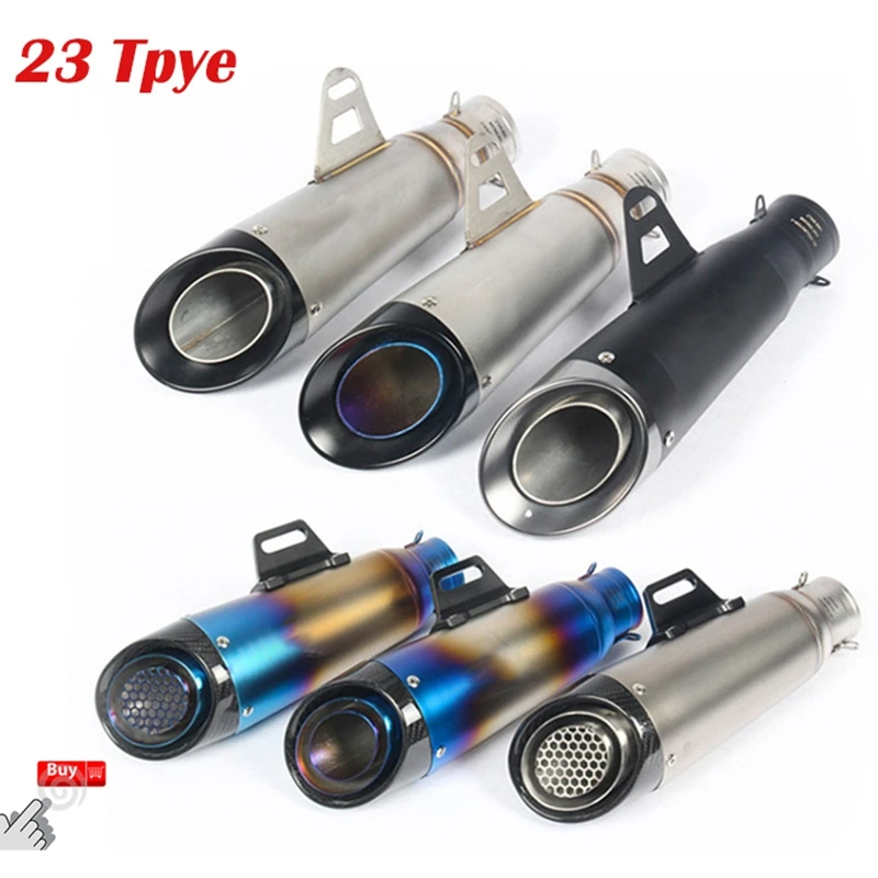 

51mm 60mm Carbon Fiber Universal Motorcycle Exhaust With DB Killer Motocross Muffler Pipe For Z900 Er6n Msx125 Gsr 750 Nmax 125