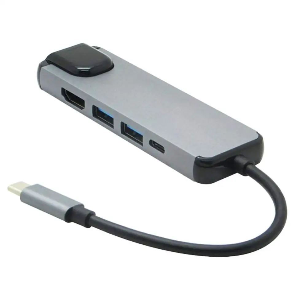 5 в 1, адаптер-конвертер USB 3,0 Type-C на 4K HDMI для MacBook Pro