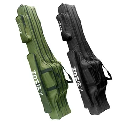 JOSBY 182CM-60CM Retractable Foldable Portable Waterproof Multi-Layer 2 3 Layer Oxford Cloth Fishing Rod Gun Bag Box Convenient