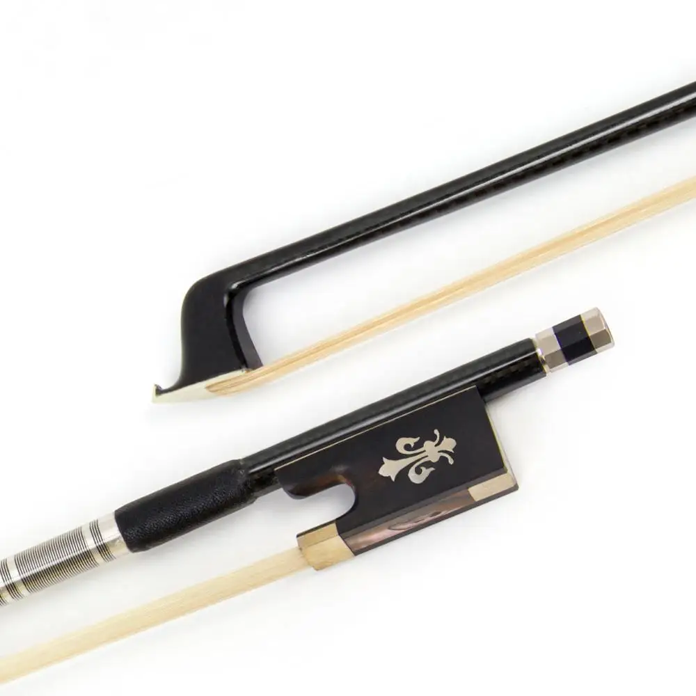 ON SALE Kmise Carbon Fiber Violin Bow 4/4 Full Size Professional Fiddle Violin Bow Nickel Copper Parts White Horsehair Russia